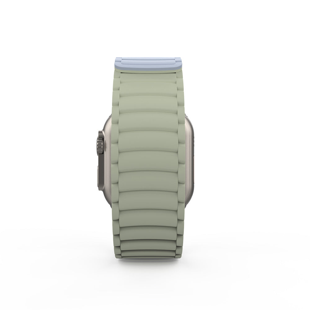Apple Watch Ultra 49mm Zore KRD-122 Silikon Kordon Strap Kayış Siyah-Yeşil