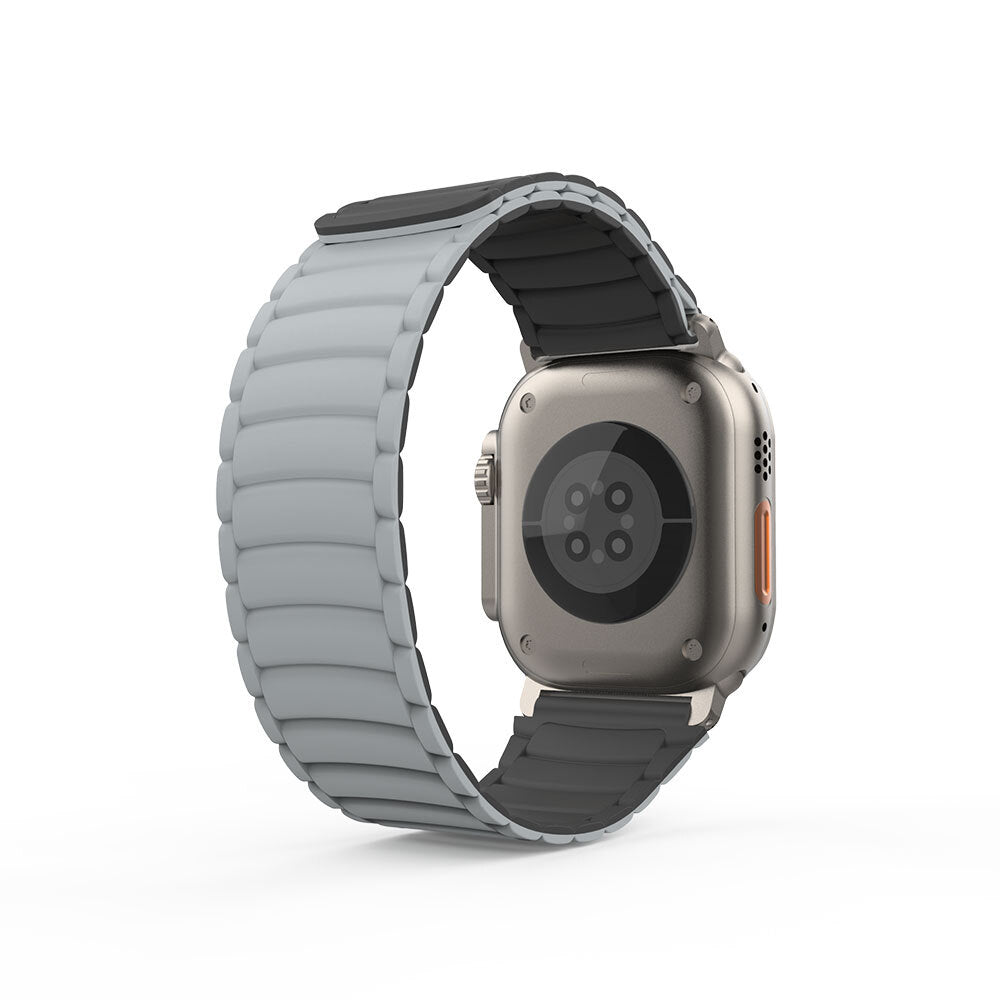 Apple Watch Ultra 49mm Zore KRD-122 Silikon Kordon Strap Kayış Kahverengi-Krem