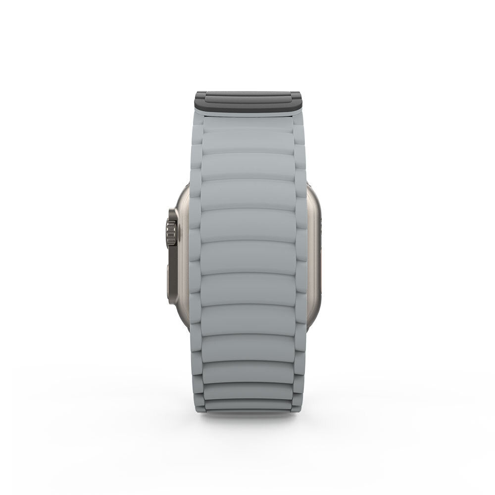 Apple Watch Ultra 49mm Zore KRD-122 Silikon Kordon Strap Kayış Kahverengi-Krem