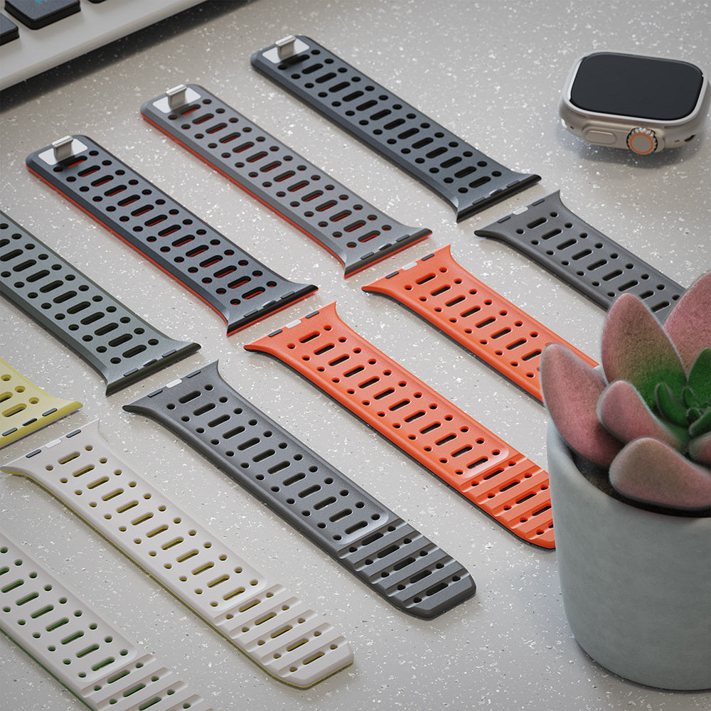 Apple Watch Ultra 49mm Zore KRD-124 Silikon Kordon Strap Kayış Sarı