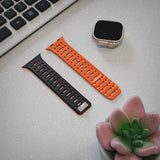 Apple Watch Ultra 49mm Zore KRD-124 Silikon Kordon Strap Kayış Koyu Yeşil-Gri