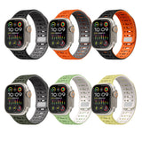 Apple Watch Ultra 49mm Zore KRD-124 Silikon Kordon Strap Kayış Siyah-Turuncu