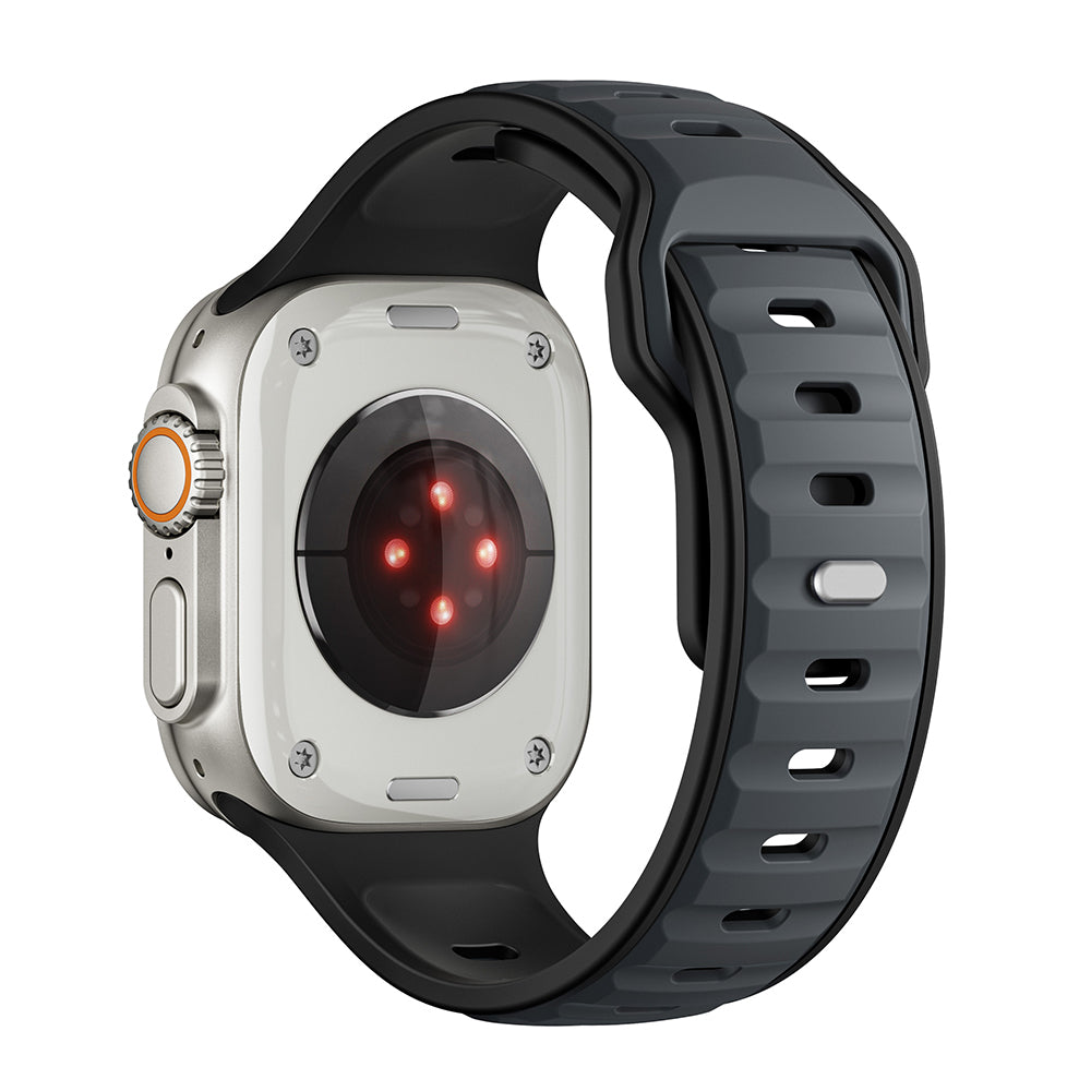 Apple Watch Ultra 49mm Zore KRD-135 Silikon Kordon Strap Kayış Siyah