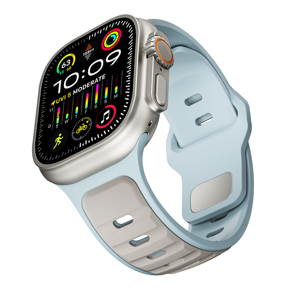 Apple Watch Ultra 49mm Zore KRD-135 Silikon Kordon Strap Kayış Siyah