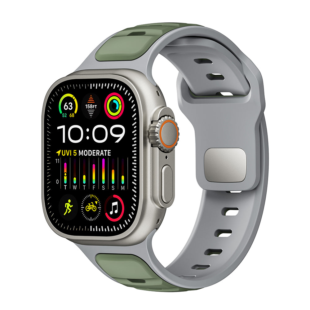 Apple Watch Ultra 49mm Zore KRD-135 Silikon Kordon Strap Kayış Siyah