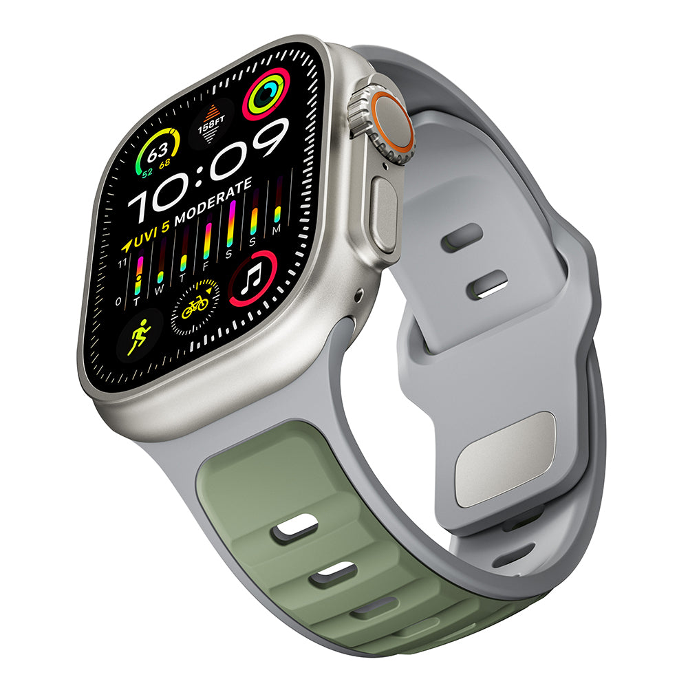 Apple Watch Ultra 49mm Zore KRD-135 Silikon Kordon Strap Kayış Siyah