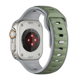 Apple Watch Ultra 49mm Zore KRD-135 Silikon Kordon Strap Kayış Açık Yeşil-Gri