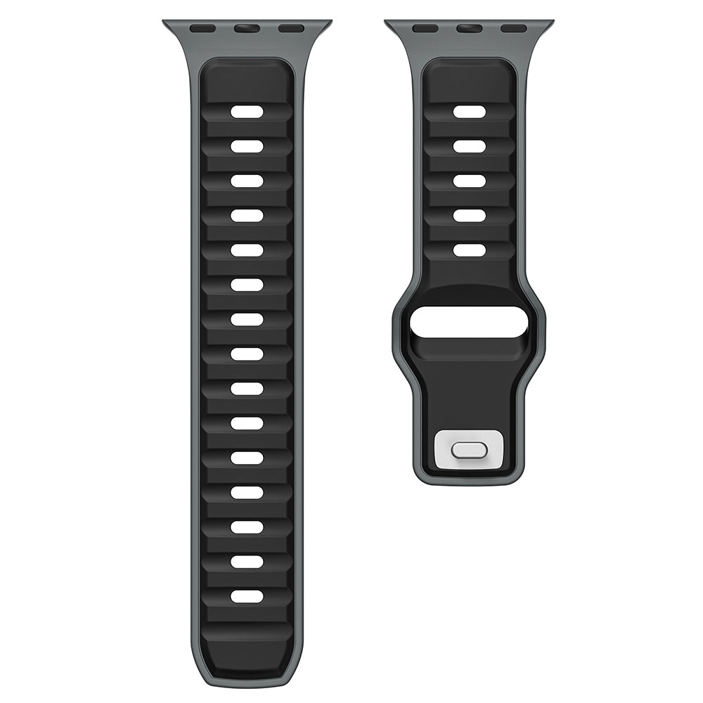Apple Watch Ultra 49mm Zore KRD-135 Silikon Kordon Strap Kayış Siyah