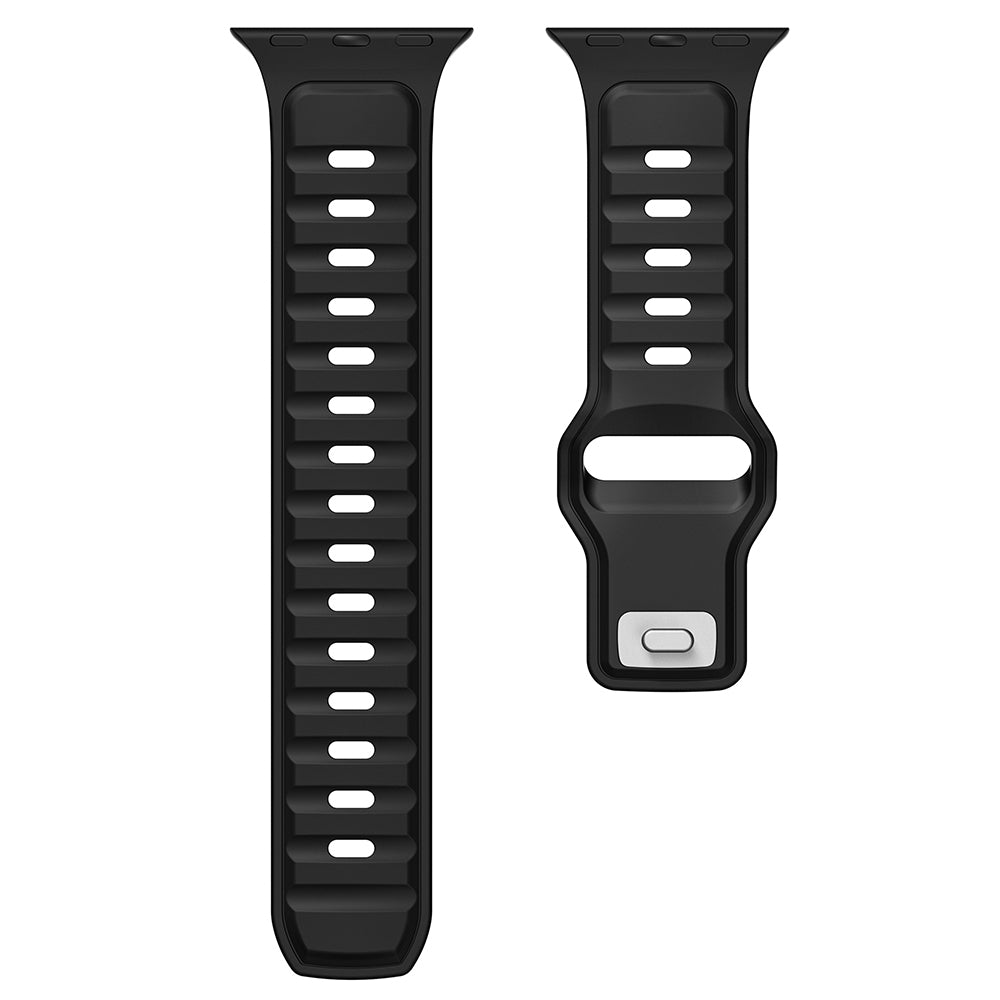 Apple Watch Ultra 49mm Zore KRD-135 Silikon Kordon Strap Kayış Siyah