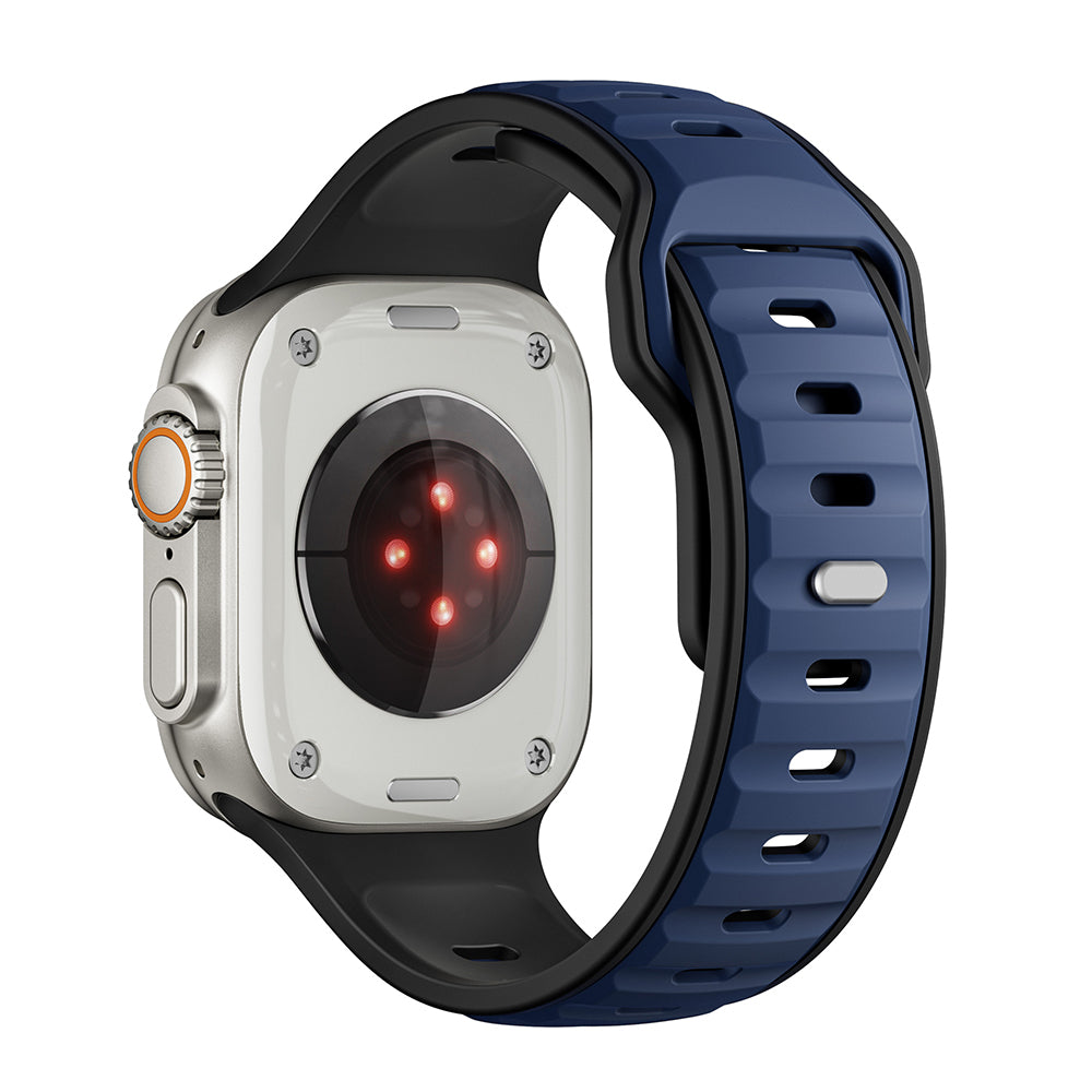 Apple Watch Ultra 49mm Zore KRD-135 Silikon Kordon Strap Kayış Lacivert-Siyah