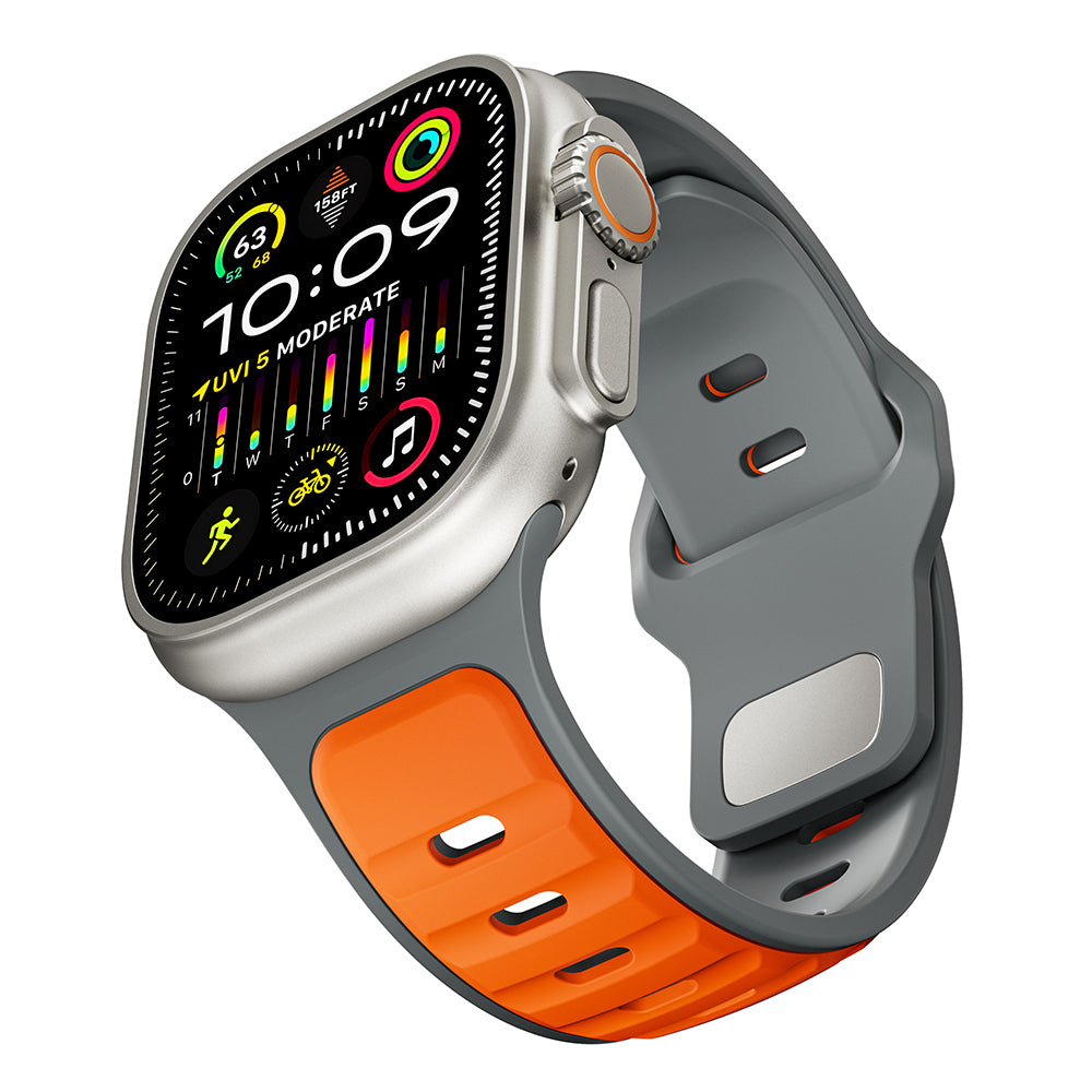 Apple Watch Ultra 49mm Zore KRD-135 Silikon Kordon Strap Kayış Siyah