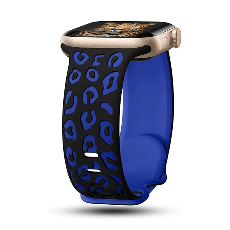 Apple Watch Ultra 49mm Zore KRD-140 Silikon Kordon Strap Kayış Siyah-Mavi