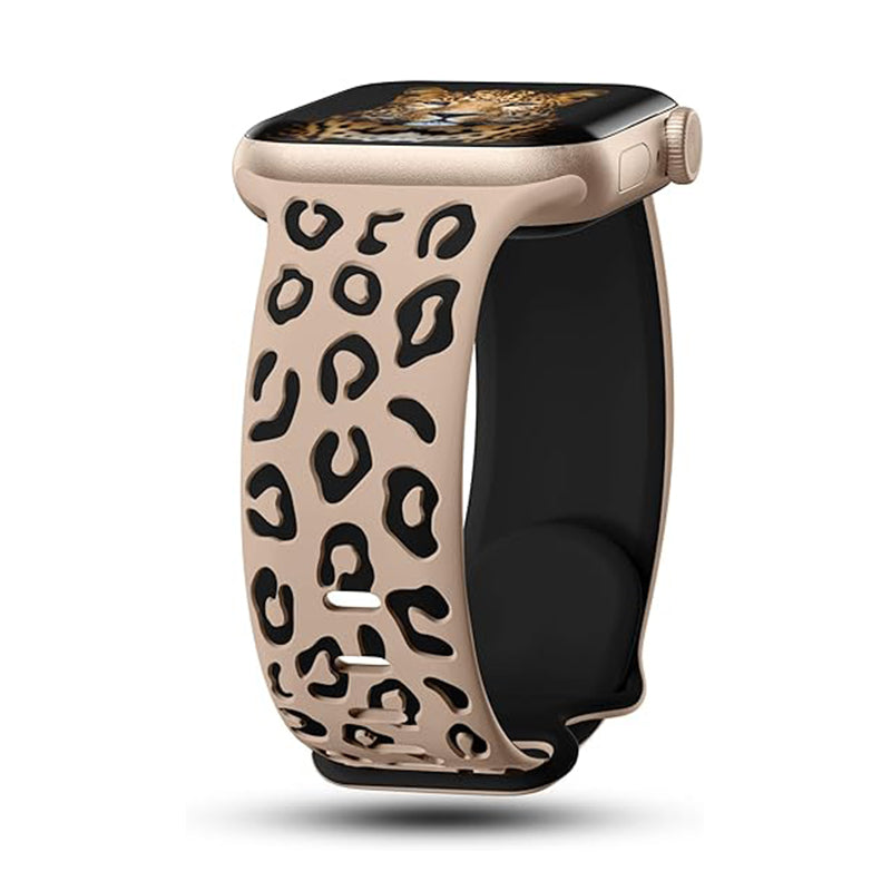 Apple Watch Ultra 49mm Zore KRD-140 Silikon Kordon Strap Kayış Starlight-Siyah
