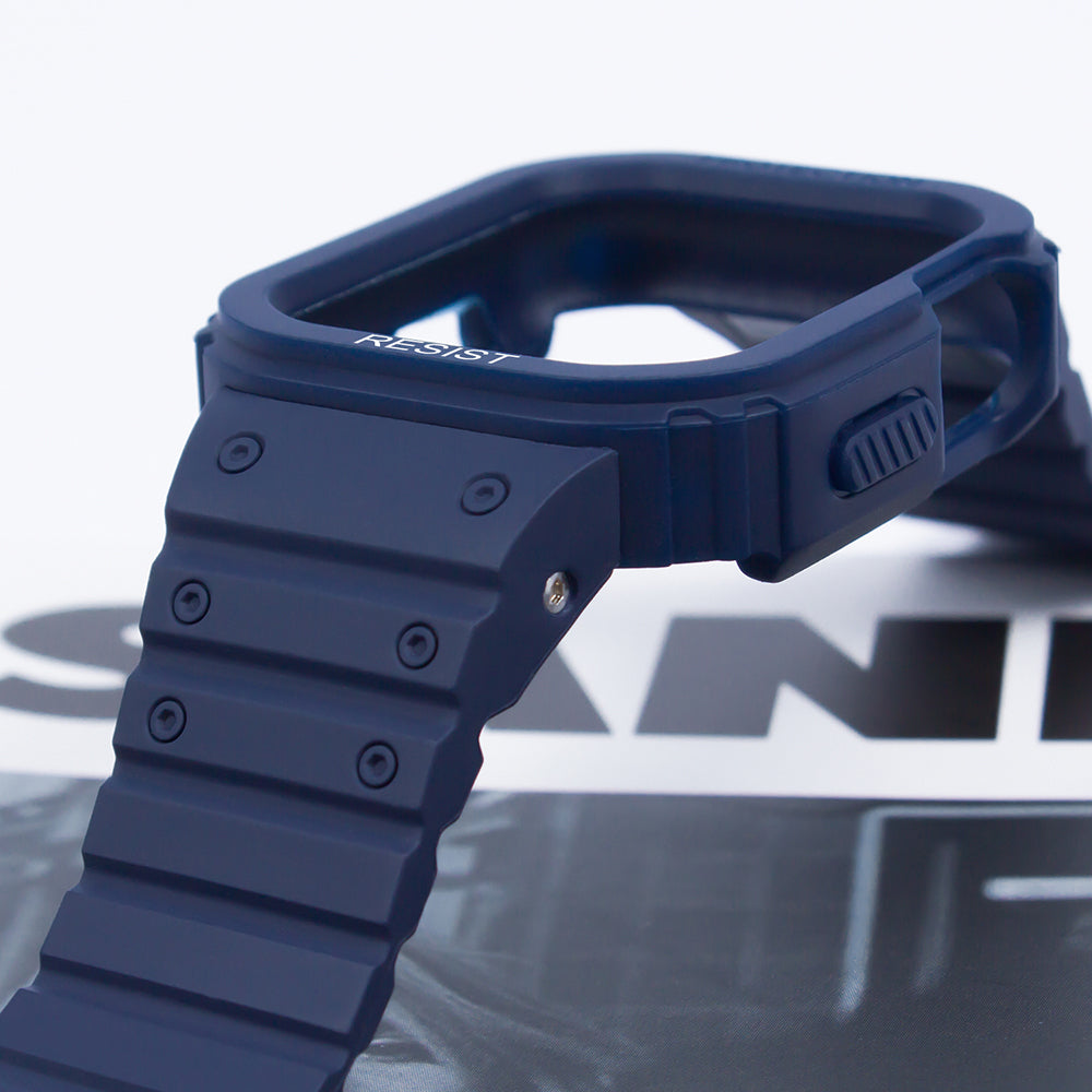 Apple Watch Ultra 49mm Zore KRD-142 Airbag Tasarımlı Kasa Koruyuculu Silikon Kordon Yeşil