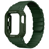 Apple Watch Ultra 49mm Zore KRD-142 Airbag Tasarımlı Kasa Koruyuculu Silikon Kordon Midnight Blue