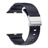 Apple Watch Ultra 49mm Zore KRD-145 Metal Tokalı Silikon Kordon Siyah