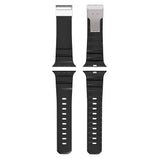 Apple Watch Ultra 49mm Zore KRD-145 Metal Tokalı Silikon Kordon Siyah