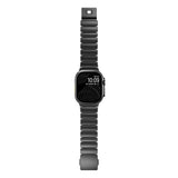 Apple Watch Ultra 49mm Zore KRD-149 Metal Silikon Kordon Gümüş-Siyah
