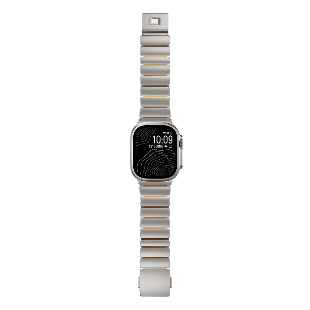 Apple Watch Ultra 49mm Zore KRD-152 Titanyum Silikon Kordon Gri-Yeşil