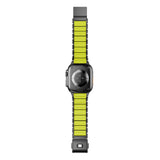 Apple Watch Ultra 49mm Zore KRD-152 Titanyum Silikon Kordon Gri-Turuncu