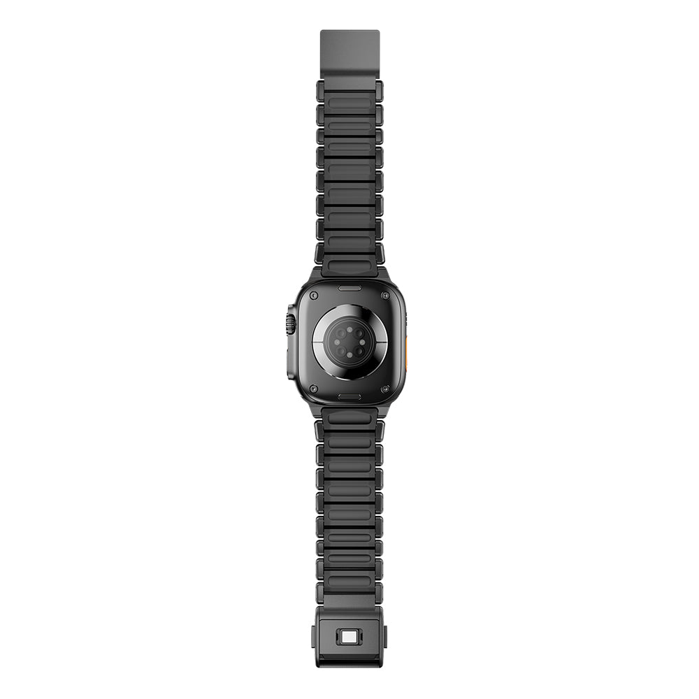 Apple Watch Ultra 49mm Zore KRD-152 Titanyum Silikon Kordon Gri-Yeşil