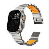 Apple Watch Ultra 49mm Zore KRD-152 Titanyum Silikon Kordon Siyah-Yeşil