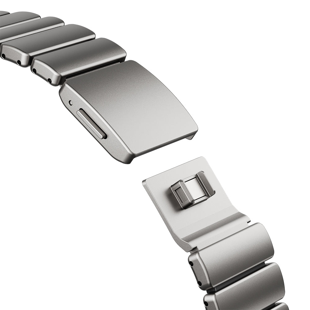 Apple Watch Ultra 49mm Zore KRD-152 Titanyum Silikon Kordon Gri-Yeşil