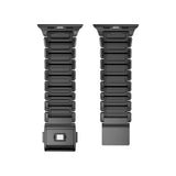 Apple Watch Ultra 49mm Zore KRD-152 Titanyum Silikon Kordon Siyah-Yeşil