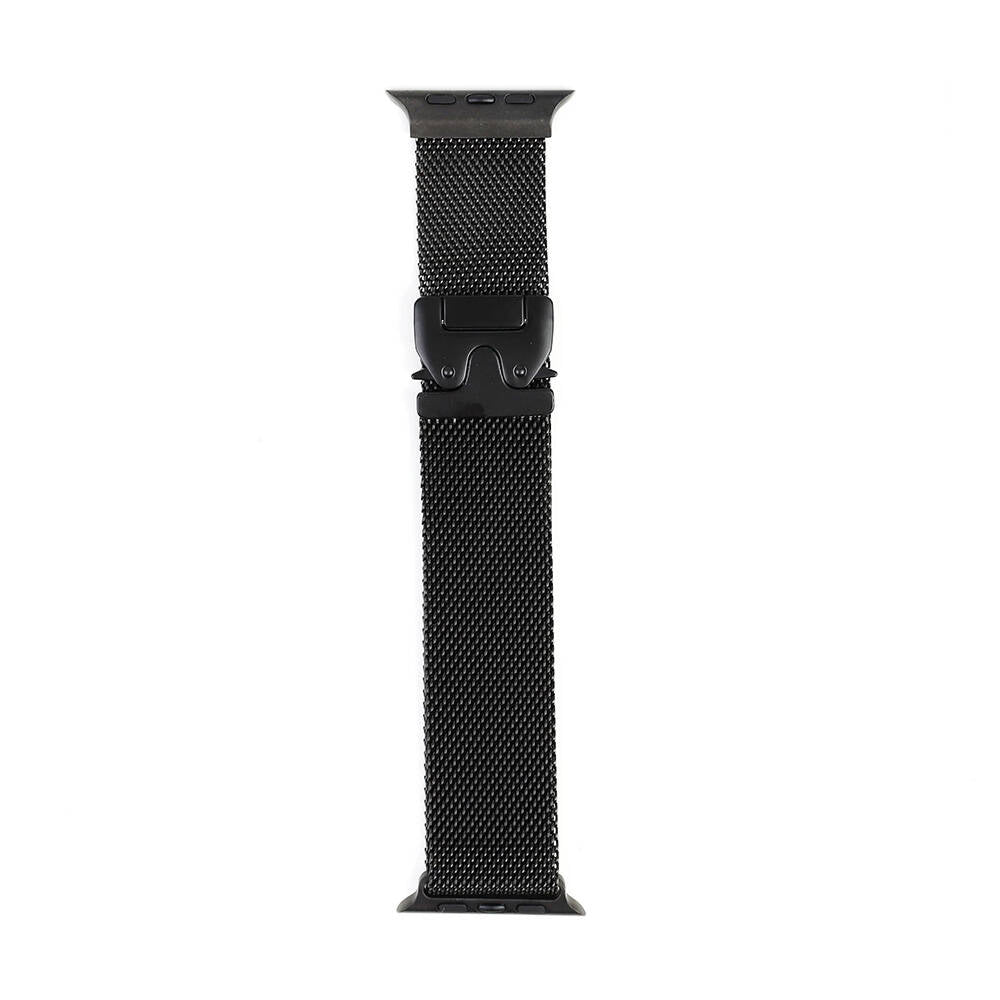 Apple Watch Ultra 49mm Zore KRD-25 Metal Hasır Kordon Gri