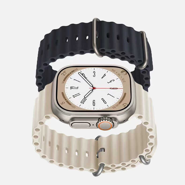 Apple Watch Ultra 49mm Zore KRD-75 Silikon Kordon Siyah