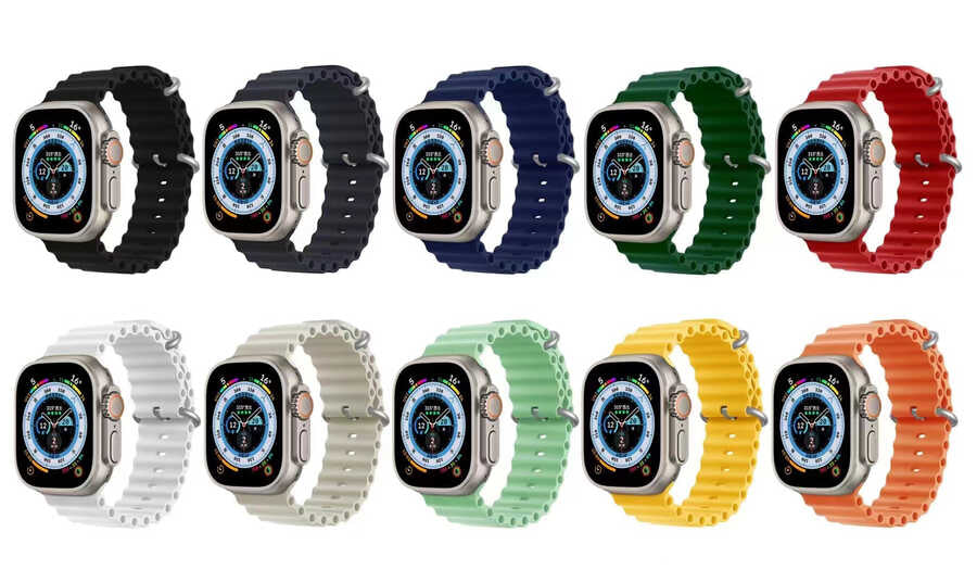 Apple Watch Ultra 49mm Zore KRD-75 Silikon Kordon Kırmızı