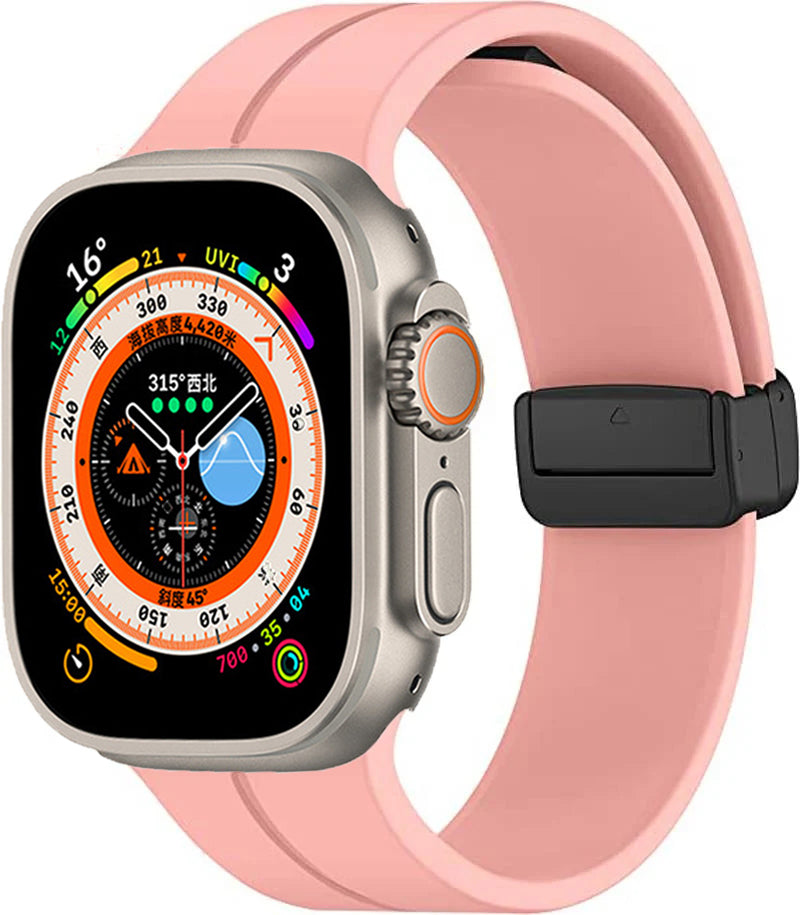 Apple Watch Ultra 49mm Zore KRD-84 Silikon Kordon Rose Gold