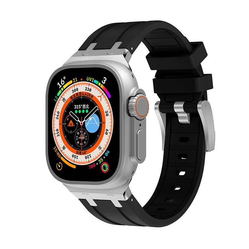 Apple Watch Ultra 49mm Zore KRD-89 Silikon Kordon Siyah