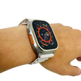 Apple Watch Ultra 49mm Zore Metal Kasa Koruyucu Saat Çerçevesi Starlight