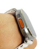 Apple Watch Ultra 49mm Zore Metal Kasa Koruyucu Saat Çerçevesi Starlight