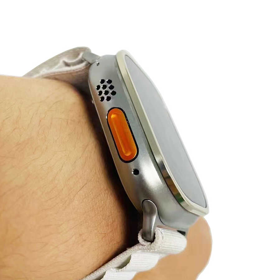 Apple Watch Ultra 49mm Zore Metal Kasa Koruyucu Saat Çerçevesi Starlight