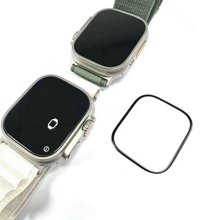 Apple Watch Ultra 49mm Zore PMMA - Cam Saat Ekran Koruyucu Siyah
