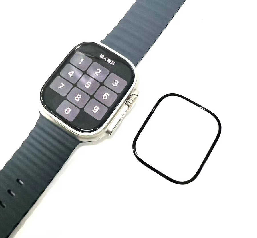 Apple Watch Ultra 49mm Zore PMMA - Cam Saat Ekran Koruyucu Siyah