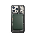 iPhone 15 Pro Kılıf Özelleştirilebilir 3 Fonksiyonlu Bluetooth Bağlantılı Bitmo Lab Bangcase Akıllı M-safe Kapak Siyah