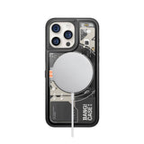 iPhone 15 Pro Kılıf Özelleştirilebilir 3 Fonksiyonlu Bluetooth Bağlantılı Bitmo Lab Bangcase Akıllı M-safe Kapak Siyah