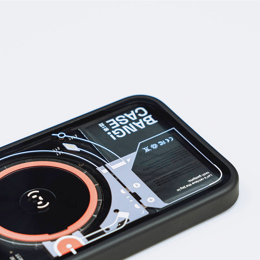 iPhone 15 Pro Kılıf Özelleştirilebilir 3 Fonksiyonlu Bluetooth Bağlantılı Bitmo Lab Bangcase Akıllı M-safe Kapak Siyah