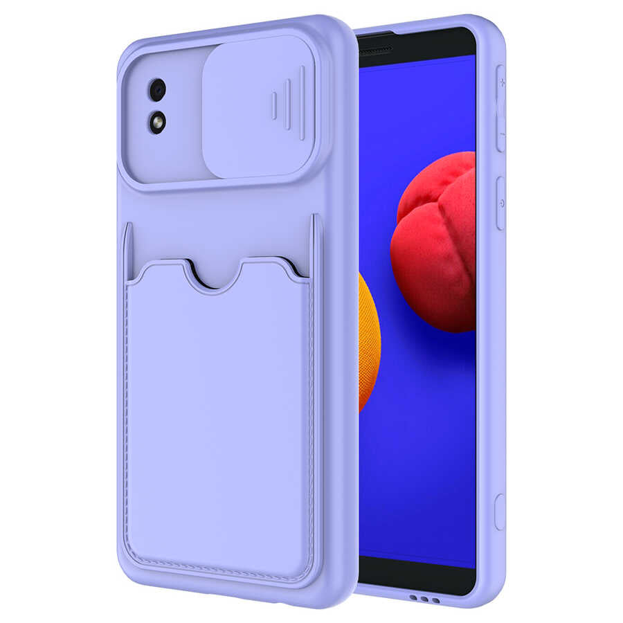 Galaxy A01 Core Kılıf Zore Kartix Kapak Lila