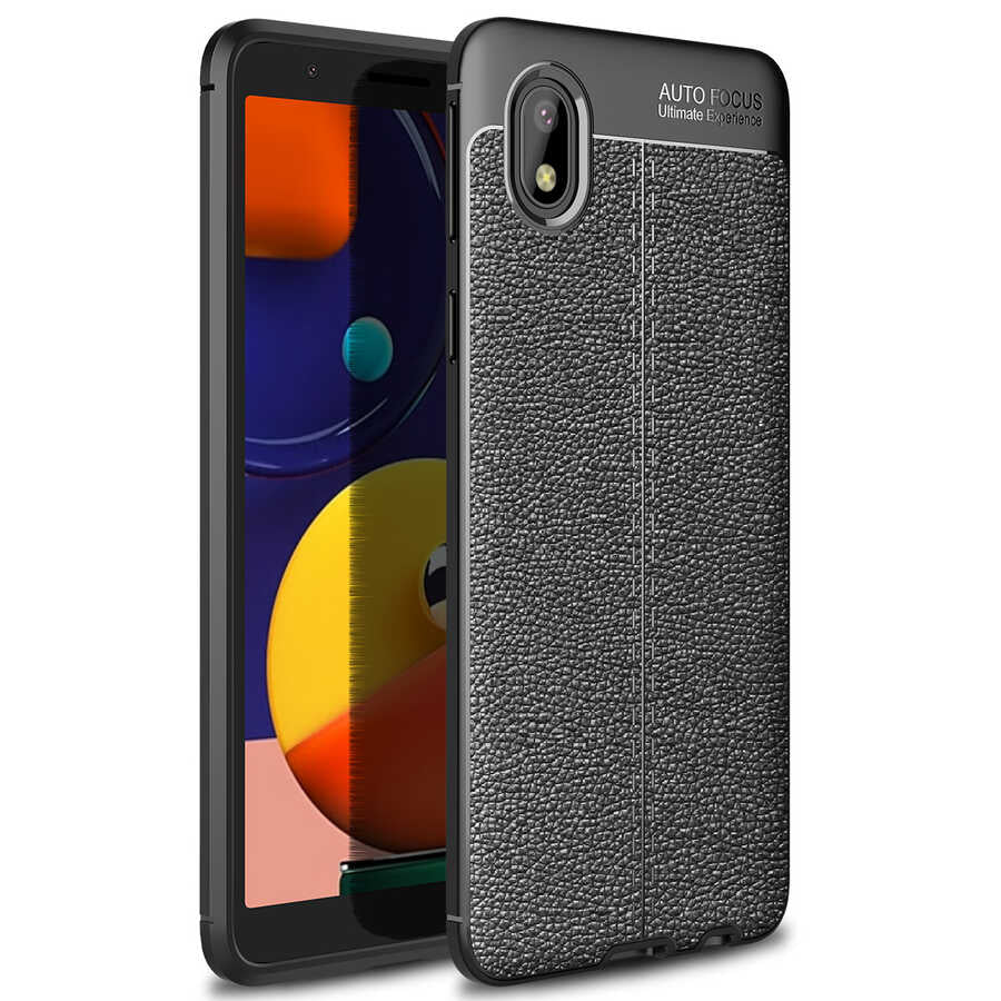 Galaxy A01 Core Kılıf Zore Niss Silikon Kapak Siyah