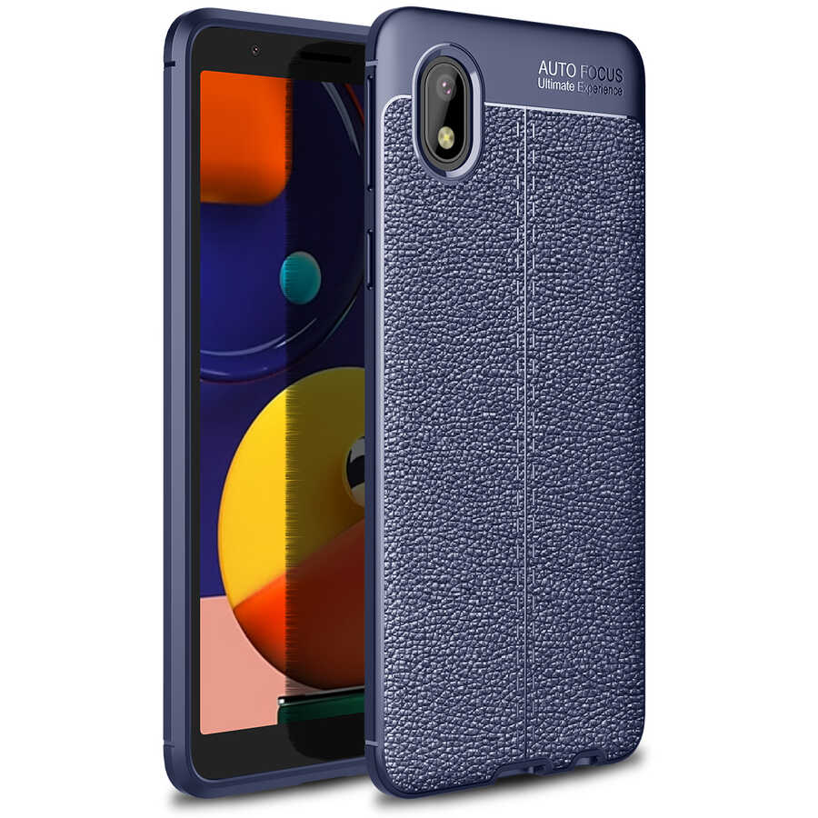 Galaxy A01 Core Kılıf Zore Niss Silikon Kapak Lacivert