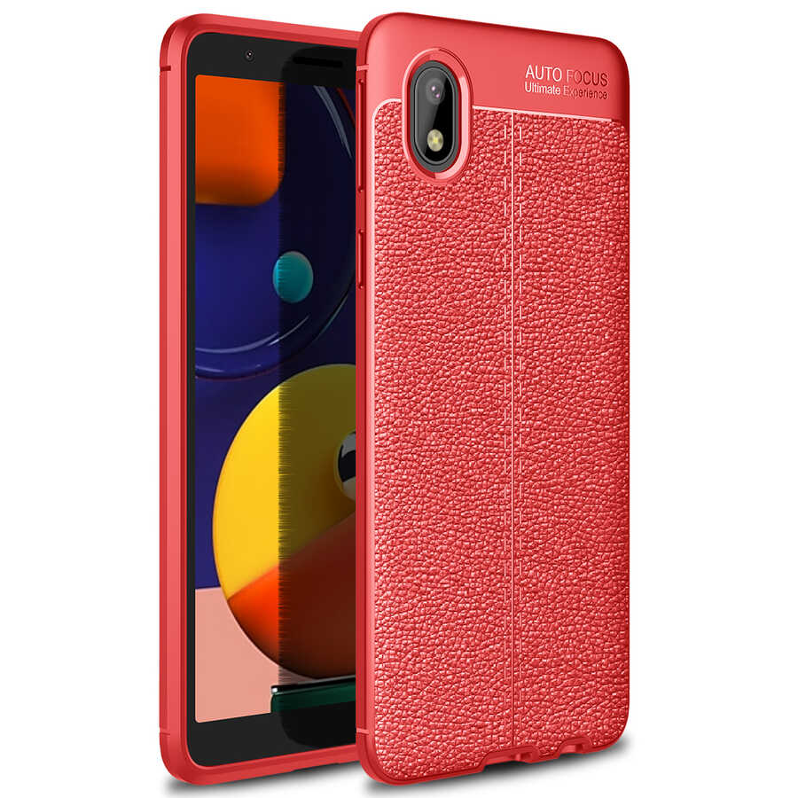 Galaxy A01 Core Kılıf Zore Niss Silikon Kapak Kırmızı