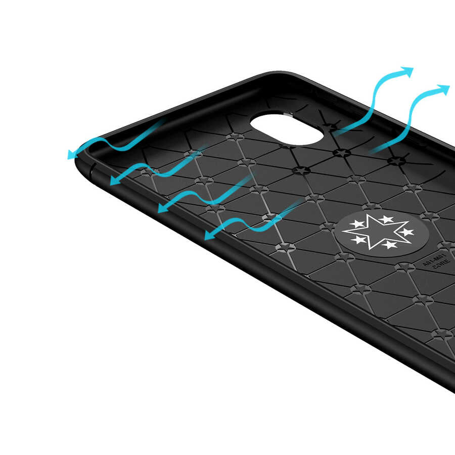 Galaxy A01 Core Kılıf Zore Ravel Silikon Kapak Siyah