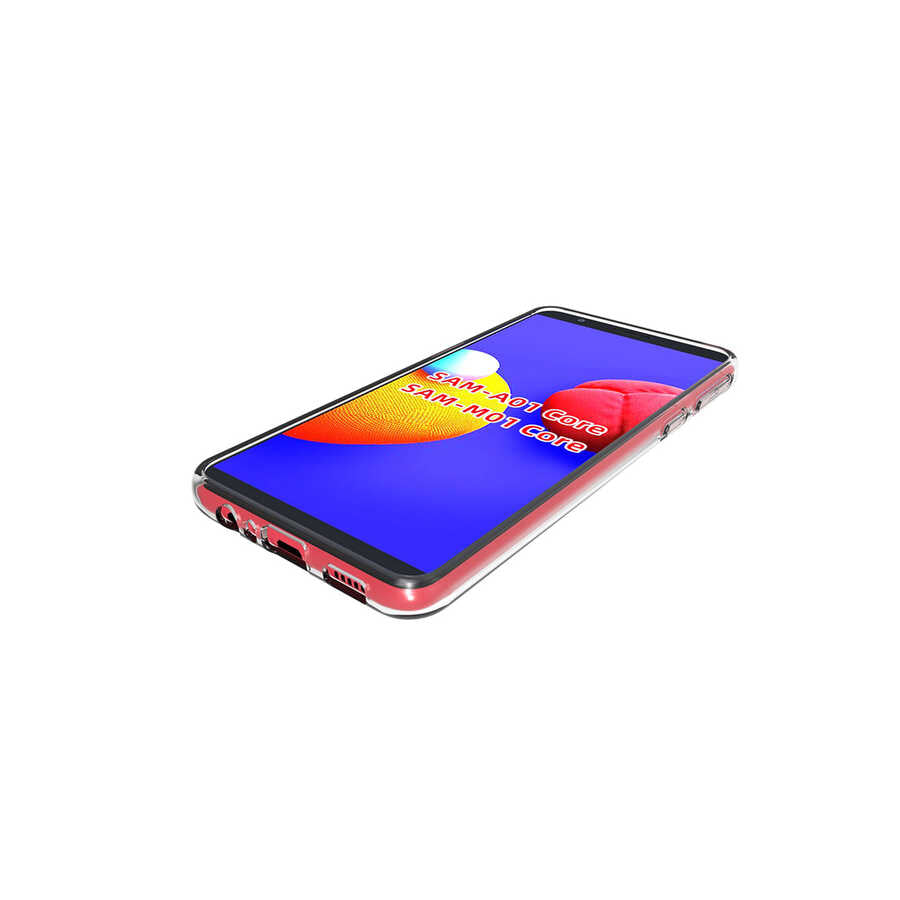 Galaxy A01 Core Kılıf Zore Süper Silikon Kapak Renksiz