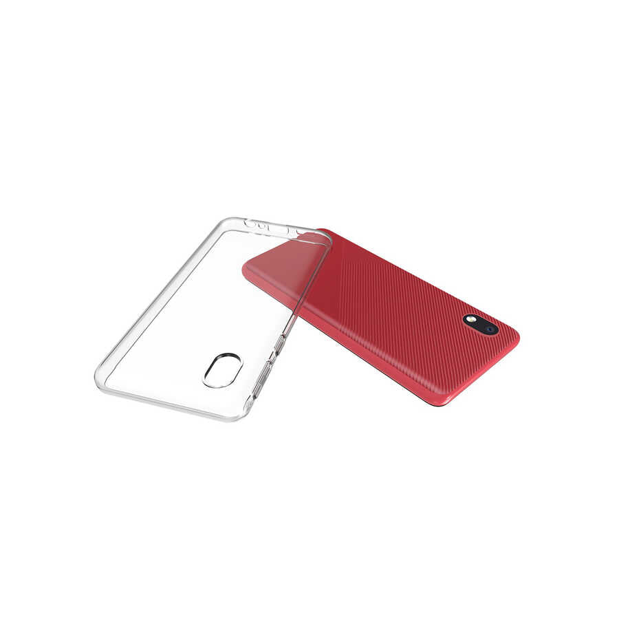 Galaxy A01 Core Kılıf Zore Süper Silikon Kapak Renksiz