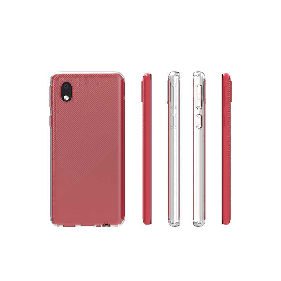 Galaxy A01 Core Kılıf Zore Süper Silikon Kapak Renksiz