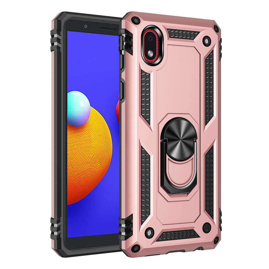 Galaxy A01 Core Kılıf Zore Vega Kapak Rose Gold